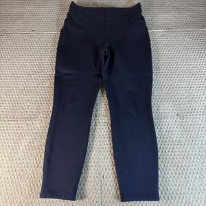 Spanx Size L The Perfect Pant Ankle Back‎ Seam Skinny Pants Leggings Navy Blue